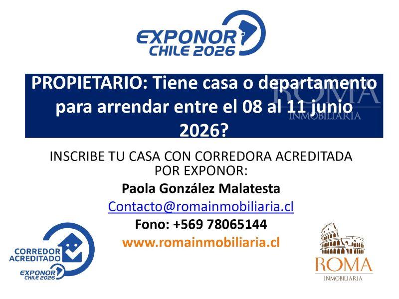 NECESITAMOS DPTOS O CASAS AMOBLADAS EXPONOR 2026!!! LLAMENOS 